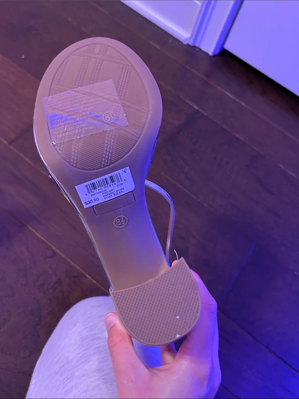 Women’s Silver Metallic Ankle-Strap Platform Sandals